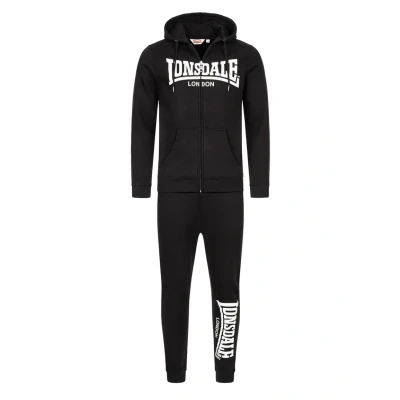 Image of Lonsdale Feeny Tracksuit, Men&#039;s, Size: 3XL, Black