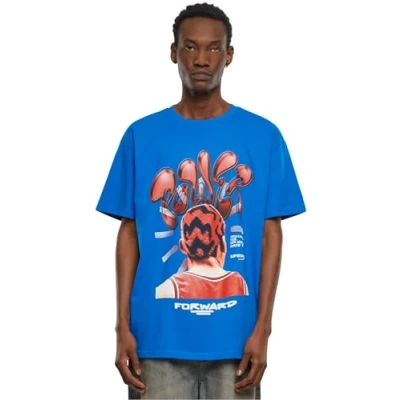 Image of Upscale by Mister Tee Power Foward 2.0 Print Tshirt, Men&#039;s, Size: Small, Blue
