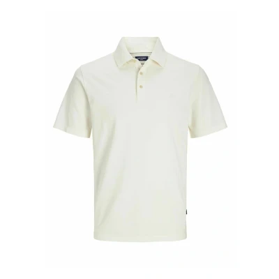 Image of JACK &amp; JONES Men&#039;s Jprbluwilliam Wash Ss Polo Shirt, White, L