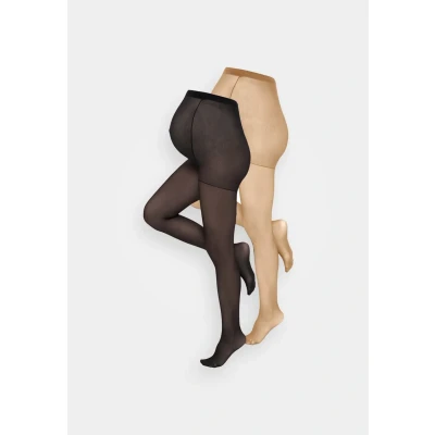 Image of Mamalicious Mlmalou Pantyhose 20 DEN 2 PACK Tights, Women&#039;s, Size: M/L, Black/tan