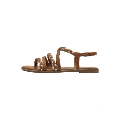 Image of Tamaris Damen Sandalen Textil Sommer; COGNAC/braun; 37 EU