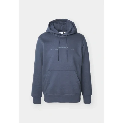Image of Calvin Klein Jeans Minimal LOGO Hoodie Sweatshirt, Men&#039;s, Size: XS, Ebony