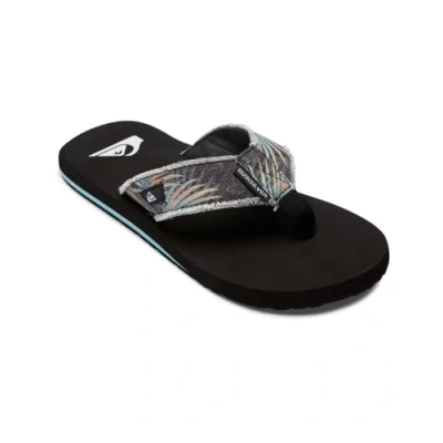Image of Quiksilver Monkey Abyss Tbar sandals, Men&#039;s, Size: 10, Black/brown Textile