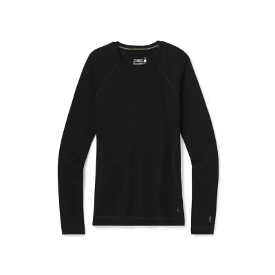 Image of Smartwool Classic Thermal Merino BASE Layer CREW Long sleeved top, Women&#039;s, Size: Medium, Black