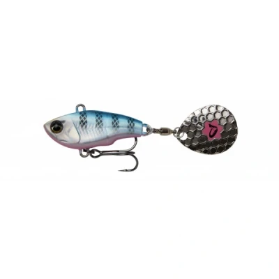 Image of Savage Gear Fat Tail Spin Sinking Jig Spinner, Size/Weight/Colour: 5.5 cm/9 g/Blue/Silver/Pink
