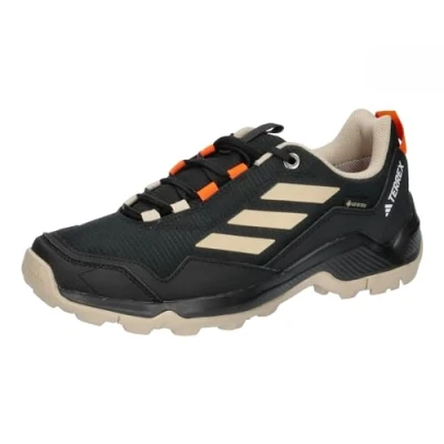 Image of adidas Women&#039;s Terrex Eastrail Gore tex Hiking Shoes, Core Black Wonder Beige Semi Impact Orange, 7 UK