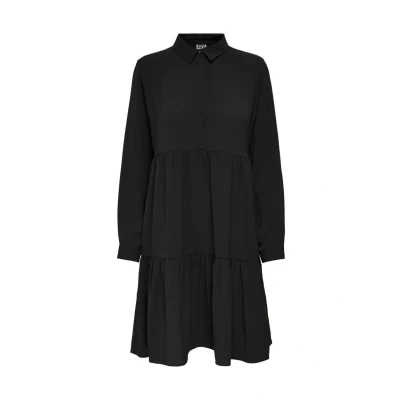 Image of JDY Piper L/S WVN NOOS Shirt dress, Women&#039;s, Size: 6, Black