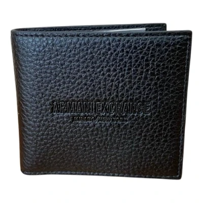 Image of Armani Exchange M168F11931 Men&#039;s Leather Wallet 8 Credit Card, Black, M, Casual