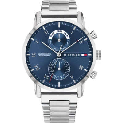 Image of Tommy Hilfiger Chronograph watch silvercoloured, Men&#039;s, Size: One Size, Silver coloured