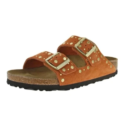 Image of Birkenstock Arizona Narrow Mules, Women&#039;s, Size: 41, Dark rust shoes