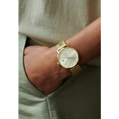 Image of Tommy Hilfiger Dressed UP Watch goldcoloured, Women&#039;s, Size: One Size, Gold coloured