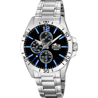 Image of Lotus Multifunction Chronograph watch, Men&#039;s, Size: One Size, Black
