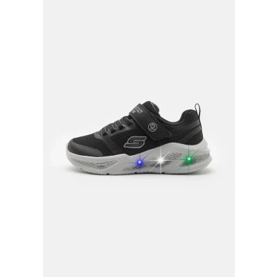 Image of Skechers Lighted GORE Strap Trainers for kids, Size: 4, Black/grey Synthetics/textile