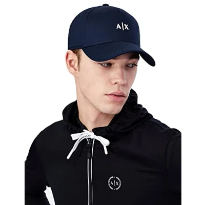 Image of Armani Exchange Baseball Cap, Size: One Size, Navy