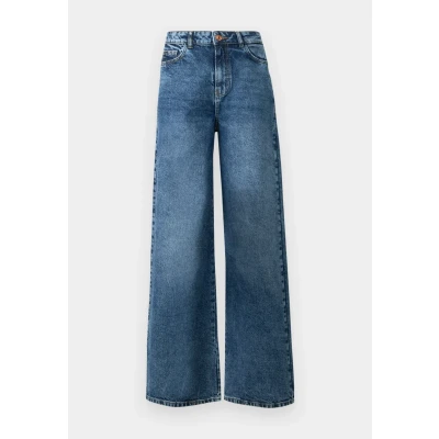 Image of Pieces Pcselma WIDE Straight leg jeans, Women&#039;s, Size: 25x30, Medium blue denim
