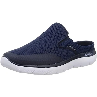 Image of Skechers Sport Summits Clogs, Men&#039;s, Size: 7.5, Navy Textile/synthetics