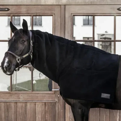 Image of Heavy Fleece Scarf Black Cob Size