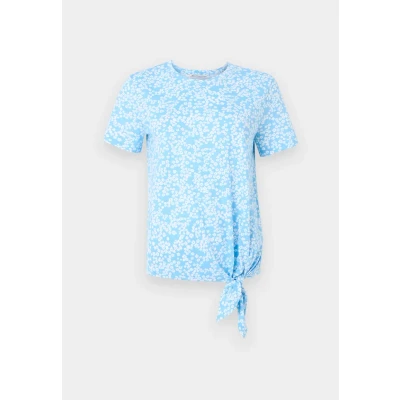 Image of TOM Tailor Denim KNOT Print Tshirt, Women&#039;s, Size: XS, Light blue