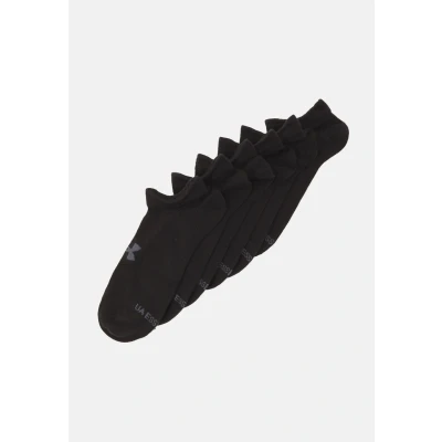 Image of Under Armour Essential Unisex 6 PACK Sports socks, Size: 4 7.5, Black/castlerock