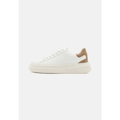 Image of Guess Elbina Trainers, Women&#039;s, Size: 3, White/beige High quality imitation leather