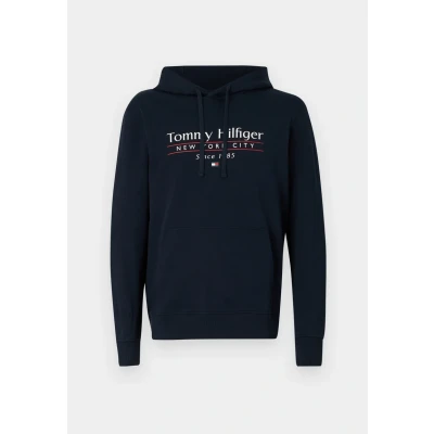 Image of Tommy Hilfiger Center Stack Hoody Sweatshirt, Men&#039;s, Size: XS, Desert sky