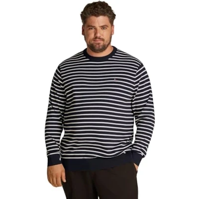 Image of Tommy Hilfiger Essential CREW NECK Jumper, Men&#039;s, Size: XXL, Desert sky/ivory petal