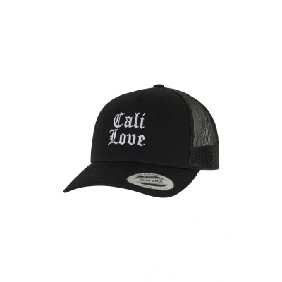 Image of Mister Tee COOL CALI LOVE 5PANEL Retro Trucker Cap, Size: One Size, Black