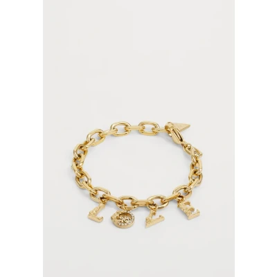 Image of Guess 4 LOVE Bracelet Yellow goldcoloured, Women&#039;s, Size: Small, gold coloured