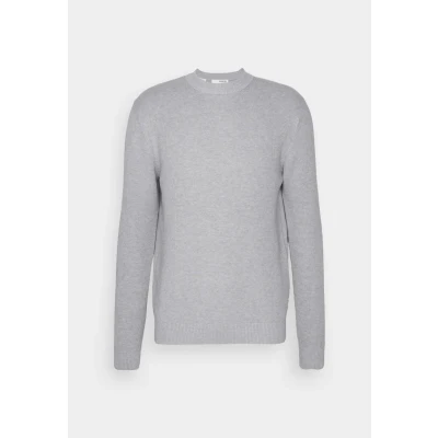 Image of Selected Homme LS Structure CREW NECK NOOS Jumper, Men&#039;s, Size: Medium, Light grey melange