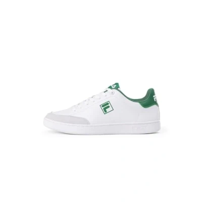 Image of Fila Courtbay Trainers, Men&#039;s, Size: 6.5, White/verdant green Pu