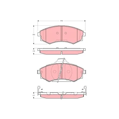 Image of brake Pad Set, disc TRW GDB3283