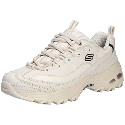 Image of Skechers Sport D&#039;LITES Trainers, Women&#039;s, Size: 4, Offwhite/silver shoes