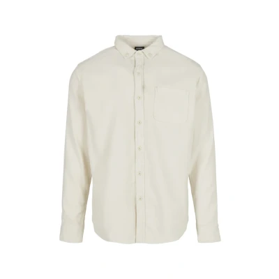 Image of Urban Classics Corduroy Shirt Shirt, Men&#039;s, Size: 3XL, Whitesand
