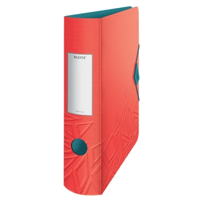 Image of Leitz 180 Active Urban Chic A4 Lever Arch File, Red, Curved Spine 82mm Width, Elastic Fastening, Light polyfoam, Chic, 11160020