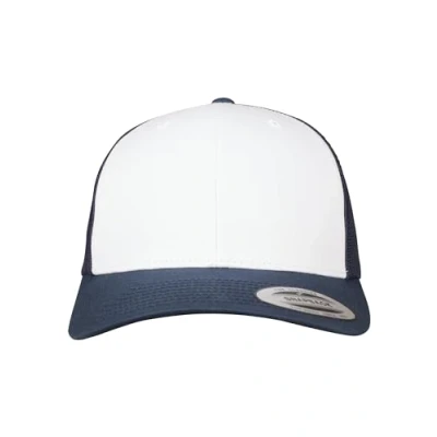 Image of Flexfit Retro Trucker Cap, Size: One Size, Navy/white