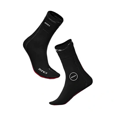 Image of ZONE3 Neoprene Heat Tech Warmth Swim Socks For Men Women Kids/High Stretch Thermal Wetsuit 3.5mm Thick Swimming, Diving, Snorkel