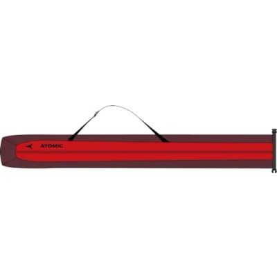 Image of ATOMIC ski bag, bag for 1 pair of skis and poles, adjustable length between 175 205 cm, water dirt repellent material, transport including carrying strap