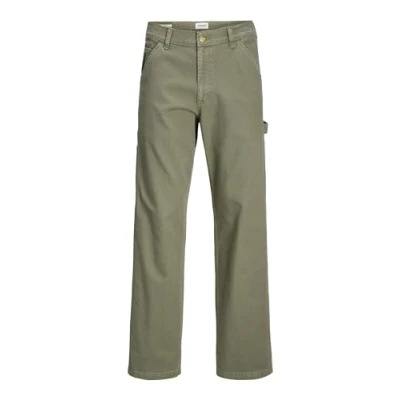 Image of JACK &amp; JONES Men&#039;s Jpsteddie Jjcarpenter Noos Trousers, Dusty Olive, 28W / 32L