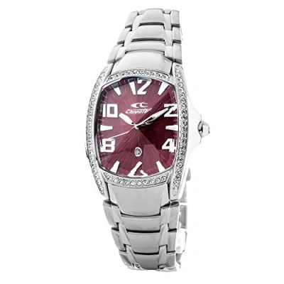 Image of Chronotech CT7988LS 64M Women&#039;s Analogue Quartz Watch with Stainless Steel Strap, Silver/Purple, Ribbon