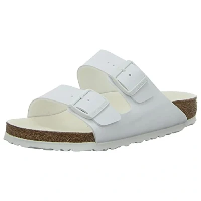 Image of Birkenstock Arizona Triple Unisex Mules, Size: 46, White shoes