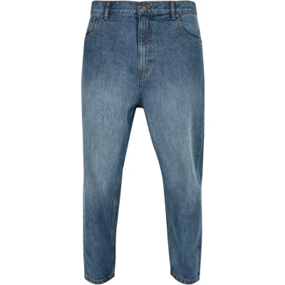 Image of Urban Classics Cropped Tapered Jeans Fit, Men&#039;s, Size: 30, Middeepblue