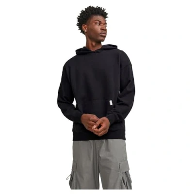 Image of JACK &amp; JONES Men&#039;s Jcocollective Sweat Hood Noos Hoodie, Black, XS, XS