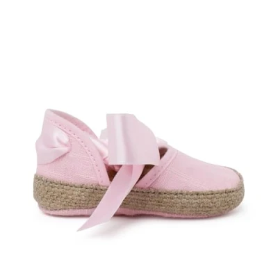 Image of Pisamonas Espadrille Linen Style Mary Janes Size 3 Color Pink