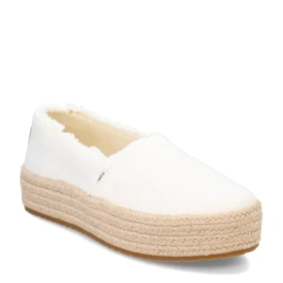 Image of TOMS Valencia Espadrilles, Women&#039;s, Size: 6, White Cotton