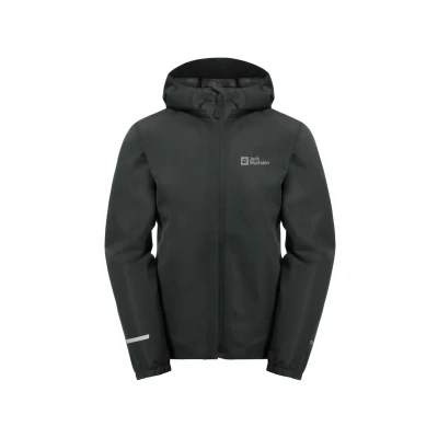 Image of Jack Wolfskin Flaze Waterproof jacket for kids, Size: 9 10y, Granite black