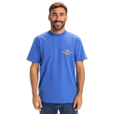 Image of Quiksilver Blast Print Tshirt, Size: XS, Blue