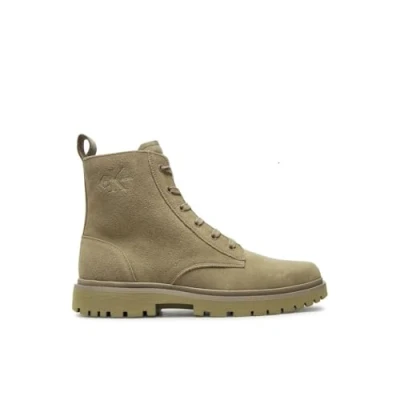 Image of Calvin Klein Jeans EVA BOOT MID Laceup Iconic ankle boots, Men&#039;s, Size: 7, Triple savannah tan Suede