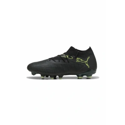Image of Puma Unisex&#039;s Future 8 Match Fg/Ag Soccer Shoe, Black Fizzy Light Green Terrain, 11.5 UK