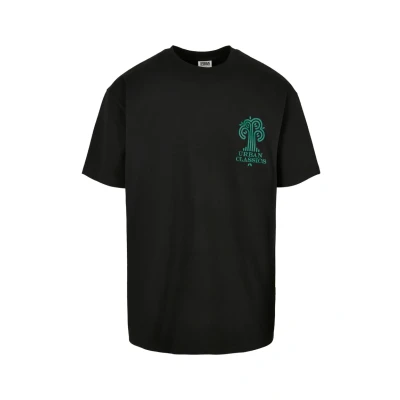Image of Urban Classics TREE LOGO Print Tshirt, Men&#039;s, Size: 4XL, Black