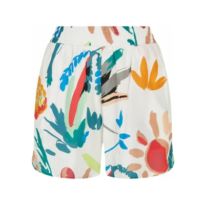 Image of Urban Classics AOP Resort Shorts, Women&#039;s, Size: 34, Whitesandfruity